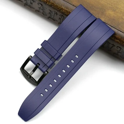 Blue Black buckle MERJUST 18 мм 20 мм 22 мм 24 мм ремешок Nato из натуральной кожи черный коричневый хаки ремешок для часов zulu браслет для DW Timex - Цвет ремешка: Blue Black buckle