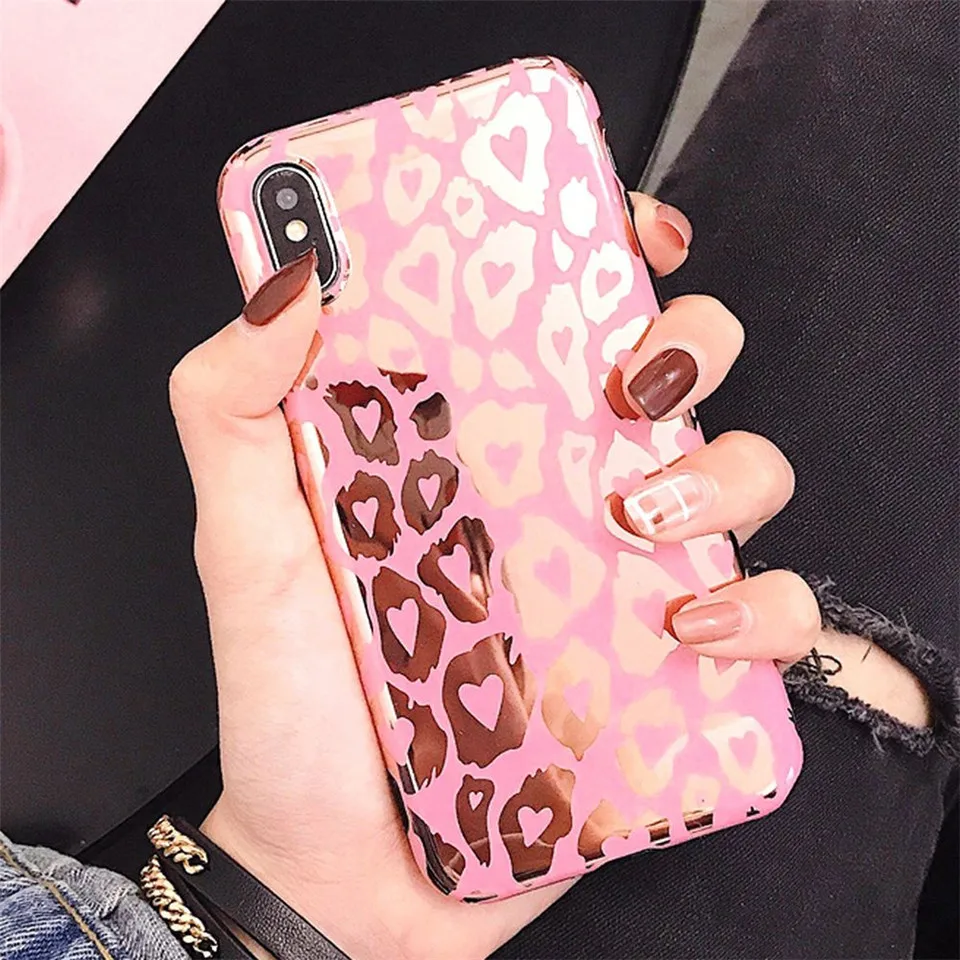 Cute leopard print mobile phone cover fundas For Apple iPhone XR X XS MAX 8 7 plus 6 6s cases |