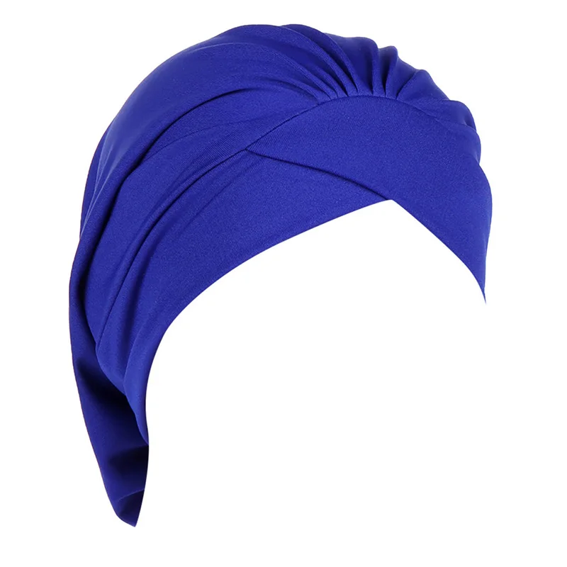 Розово-коричневый Bohemian Hijab Caps Muslim Women Solid Color Scarf Sun Protection Cap Muslim Multifunctional Turban Ramadan High Quality - Цвет: Розово-коричневый