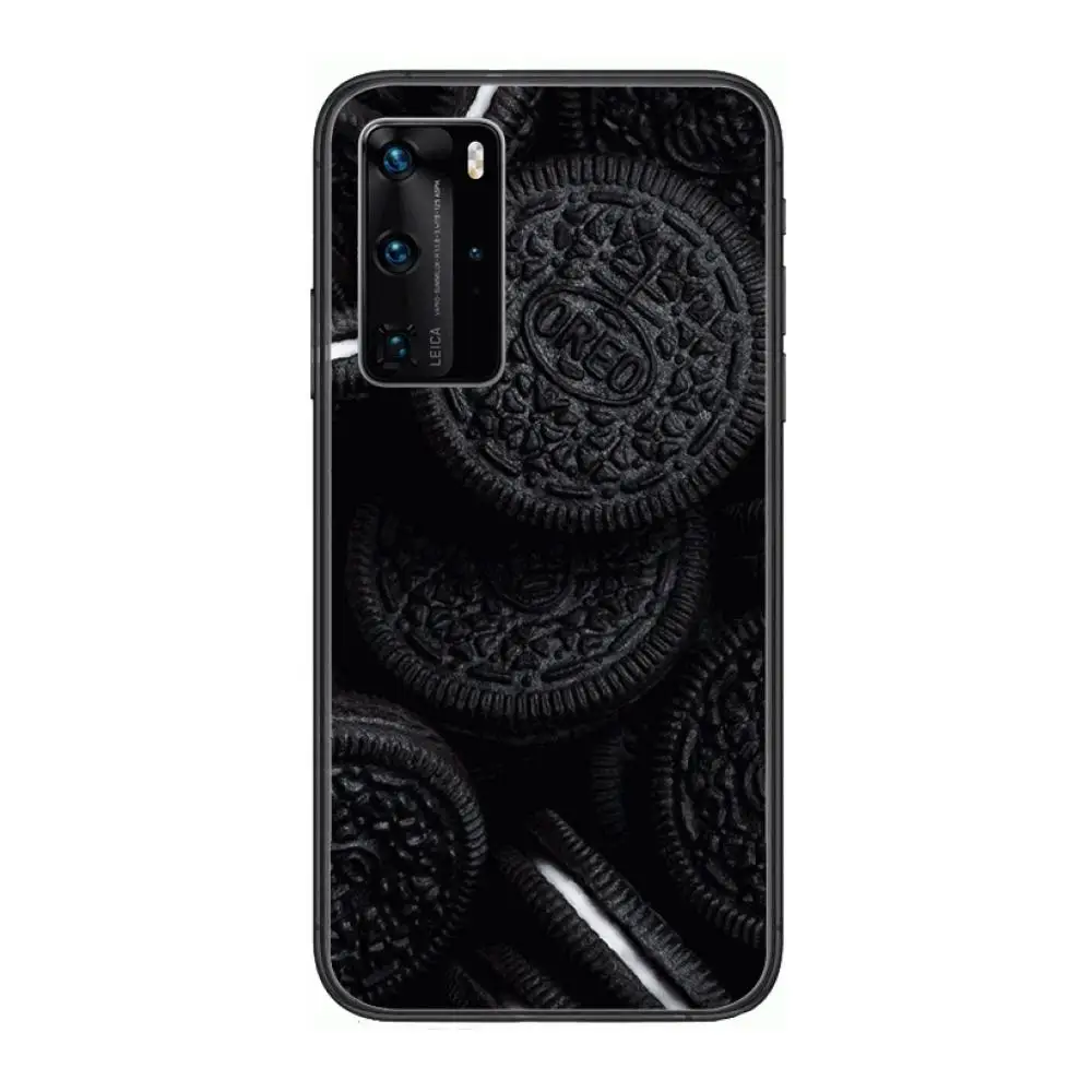 

Oreo Cookies Cartoons style Phone Case For Huawei P 40 30 20 10 9 8 Lite E Pro Plus Black Etui Coque Painting Hoesjes comic fas