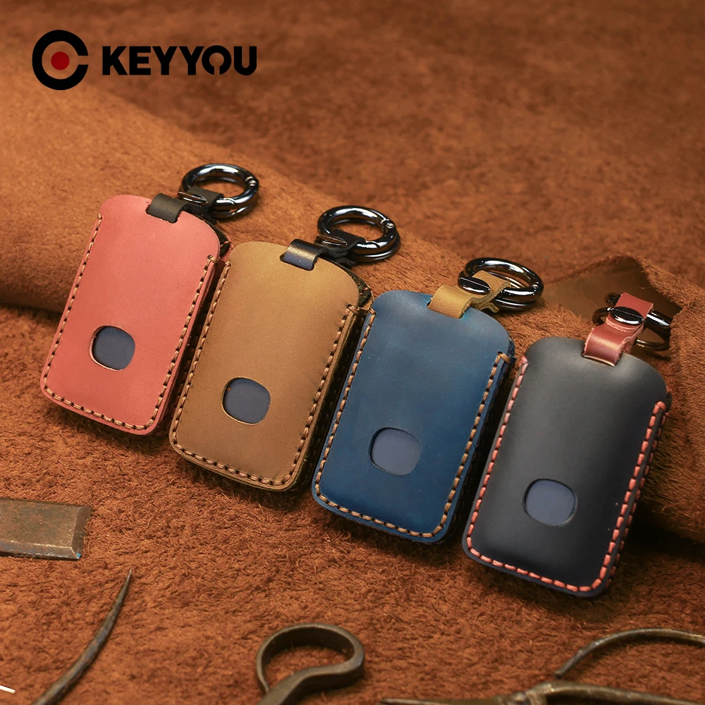 Чехол KEYYOU для автомобильного ключа из натуральной кожи чехол Mazda 3 Alexa CX4 CX5 CX8 2019 2020