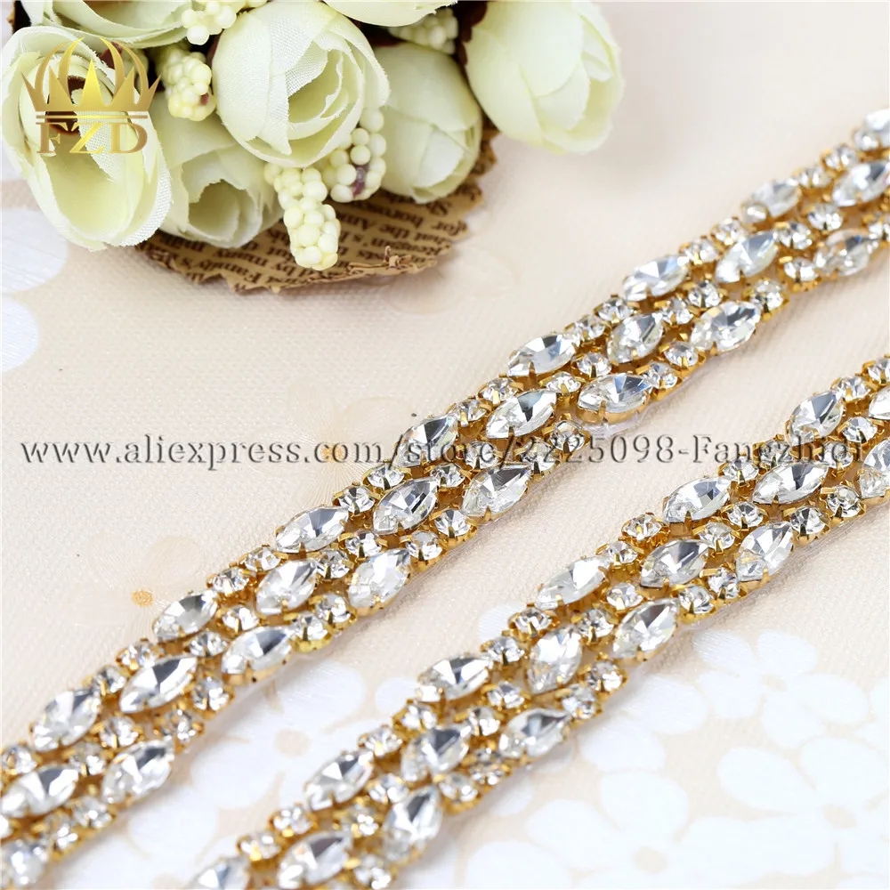 (1 ярд) Горячая фиксация ручная пришивка Серебряного Бисера Хрустальная