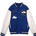 Куртка-бомбер женская осенняя однобортная в полоску, 2021