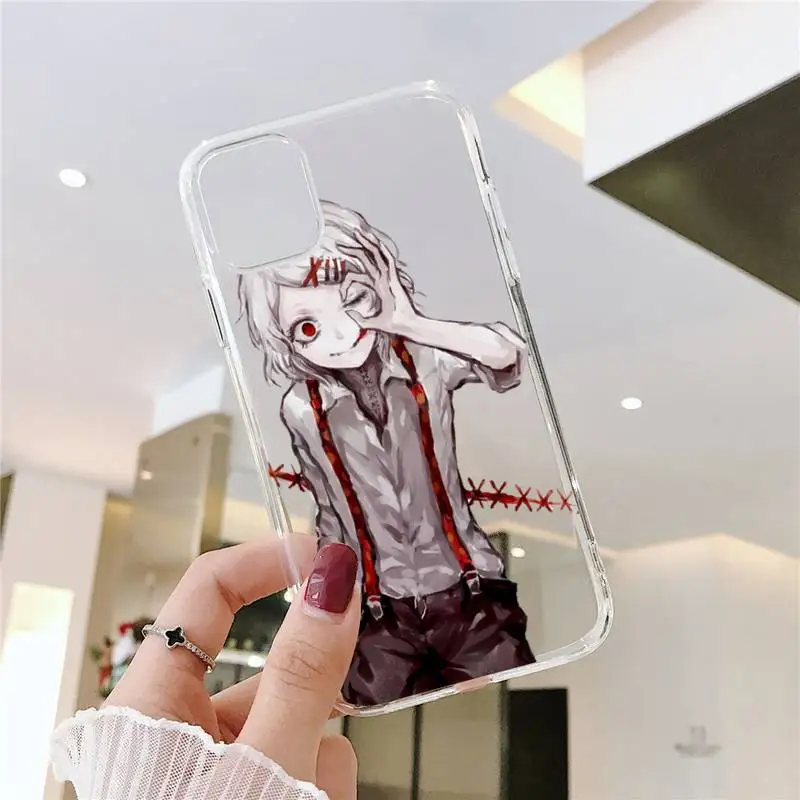 

anime JUUZOU SUZUYA Tokyo Ghouls Phone Case Transparent for iPhone 11 12 mini pro XS MAX 8 7 6 6S Plus X 5S SE 2020 XR