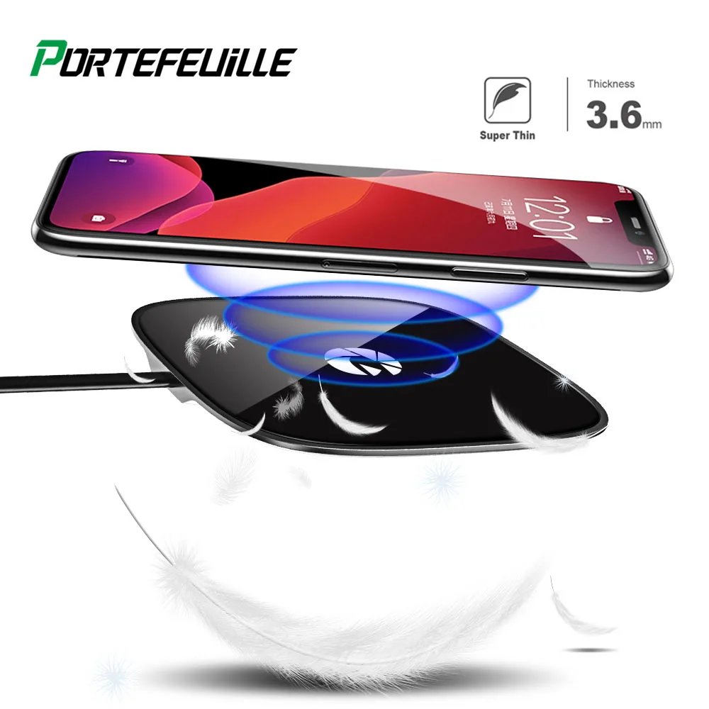 10 Вт Qi Беспроводное зарядное устройство для samsung Note10 S10 HUAWEI mate 30 P30 Pro Быстрая