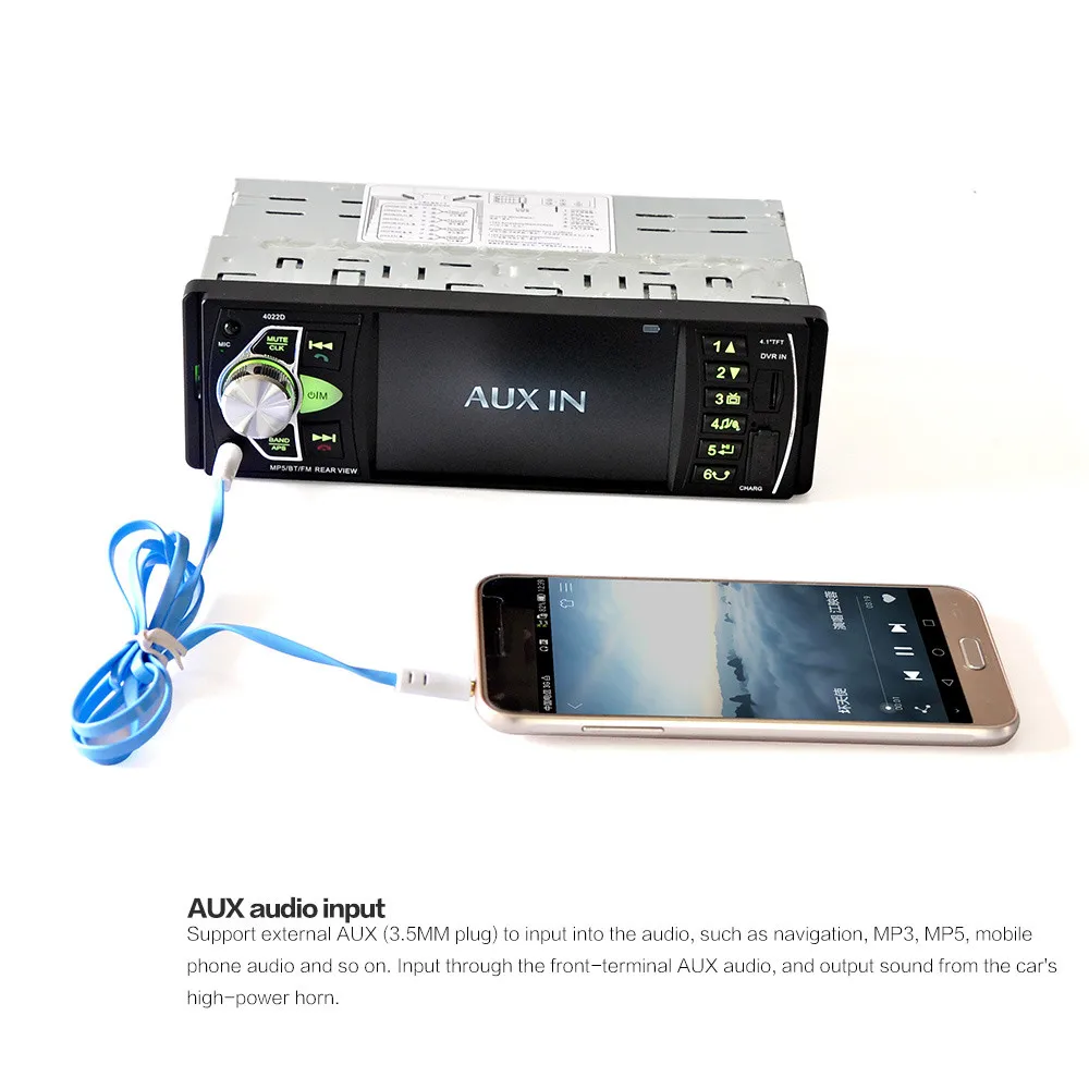 2 Din 4&quot HD Display Bluetooth Car MP5 Player Stereo MP3 FM Radio Audio Video Reversing Image No Rear View Camera | Автомобили и
