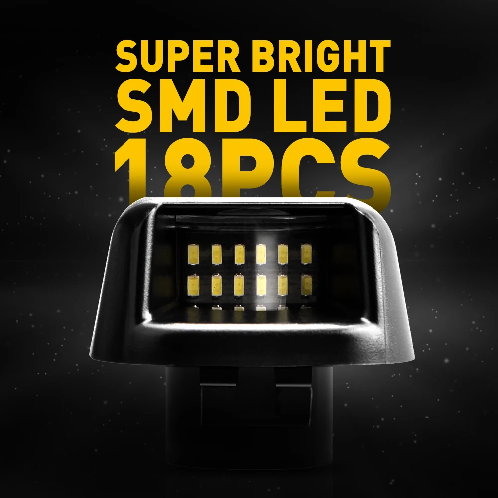 OXILAM белый красный 18SMD светодиодный номерной знак для Nissan Navara D40 Frontier Armada Titan Xterra