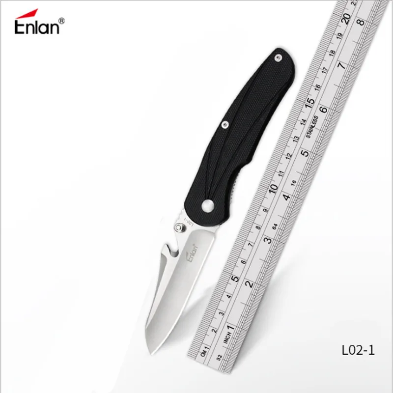 L02-1 Enlan L02 складной нож 8Cr13MoV лезвие G10 Ручка 58-60HRC Открытый Охота выживания коллекция подарок EDC инструмент - Цвет: L02-1