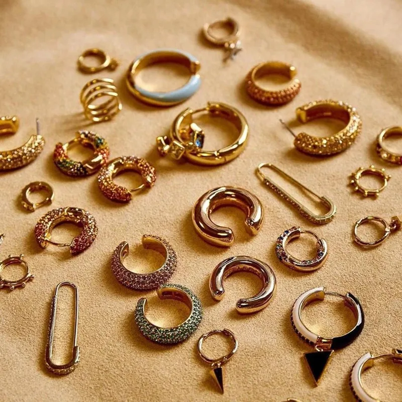 Новинка 2020 модные разноцветные металлические серьги каффы с жемчугом в стиле