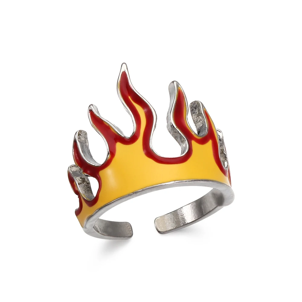 1 предмет модные солнцезащитные очки в стиле ретро с пламя Открытие Кольца для