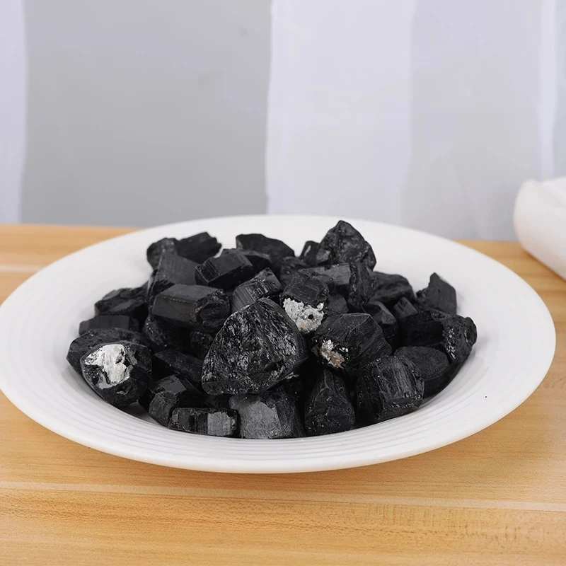 50 г/100 г натуральный черный турмалин гравий кристалл драгоценный камень