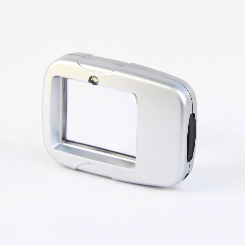

Rectangular Reading Magnifying Glass with LED Light Portable 4 Times Acrylic Lens Portable Handheld Magnifying Glass
