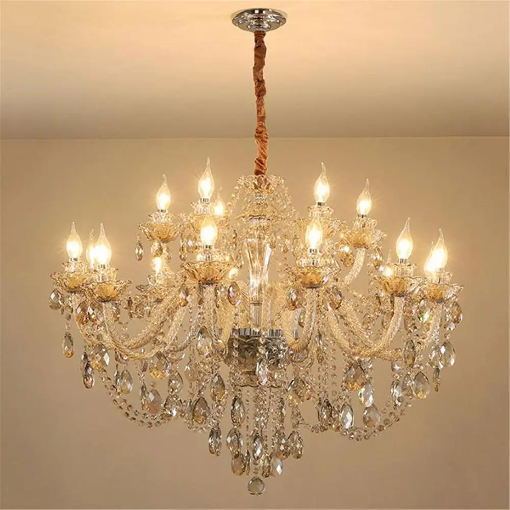 Коньячный дымчатый серый люстра светильник ing светодиодный хрустальные люстры