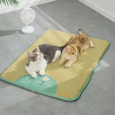 

Pet Mats Summer Cat Mats Dog Mats Sleeping Mats For Small Dogs To Cool Down Summer Detachable Breathable Rattan Mats