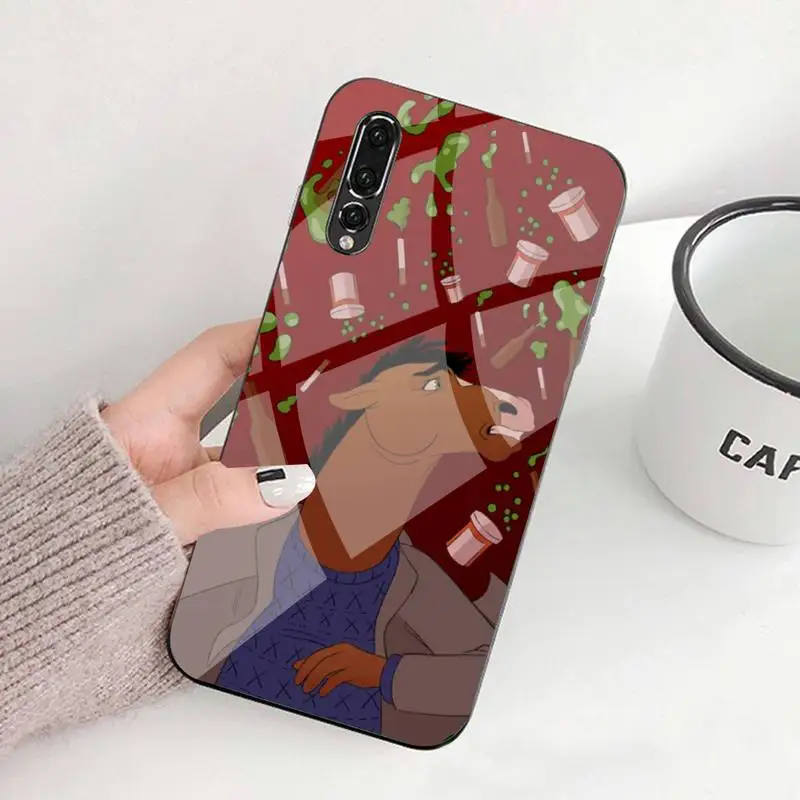

BoJack Horsemans Phone Case Tempered Glass For Huawei P9 10 Plus 20 Pro Mate9 10 20 20pro Honor7A 8X 9 10 Nova3i 5