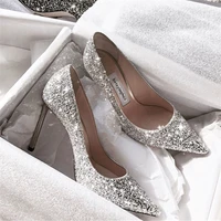 new sequins woman pumps gold silver high heels shoes women wedding shoes stiletto ladies shoes fashion pumps dress shoes