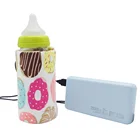 Портативная изоляционная муфта для бутылочек для кормления ребенка, уличный подогреватель для бутылочек с USB, изоляционная муфта, безопасные нагревательные аксессуары