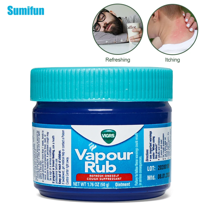 DHL/EMS multiple piecesVapour Rub White Cooling Balm Herbal Cream Refresh Ointment Cold Headache Muscle Aches Pain Relieving