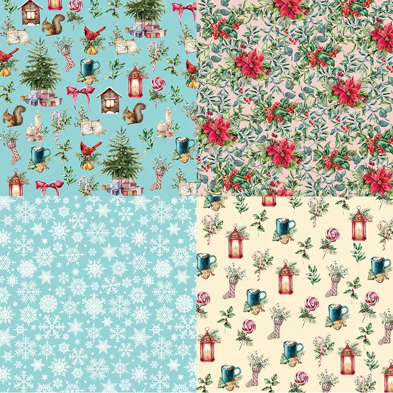 

24 Sheets 6"X6" Background Christmas patterned Paper Pad for DIY Scrapbooking Paper pack Handmade Paper Photo Craft Pad Card