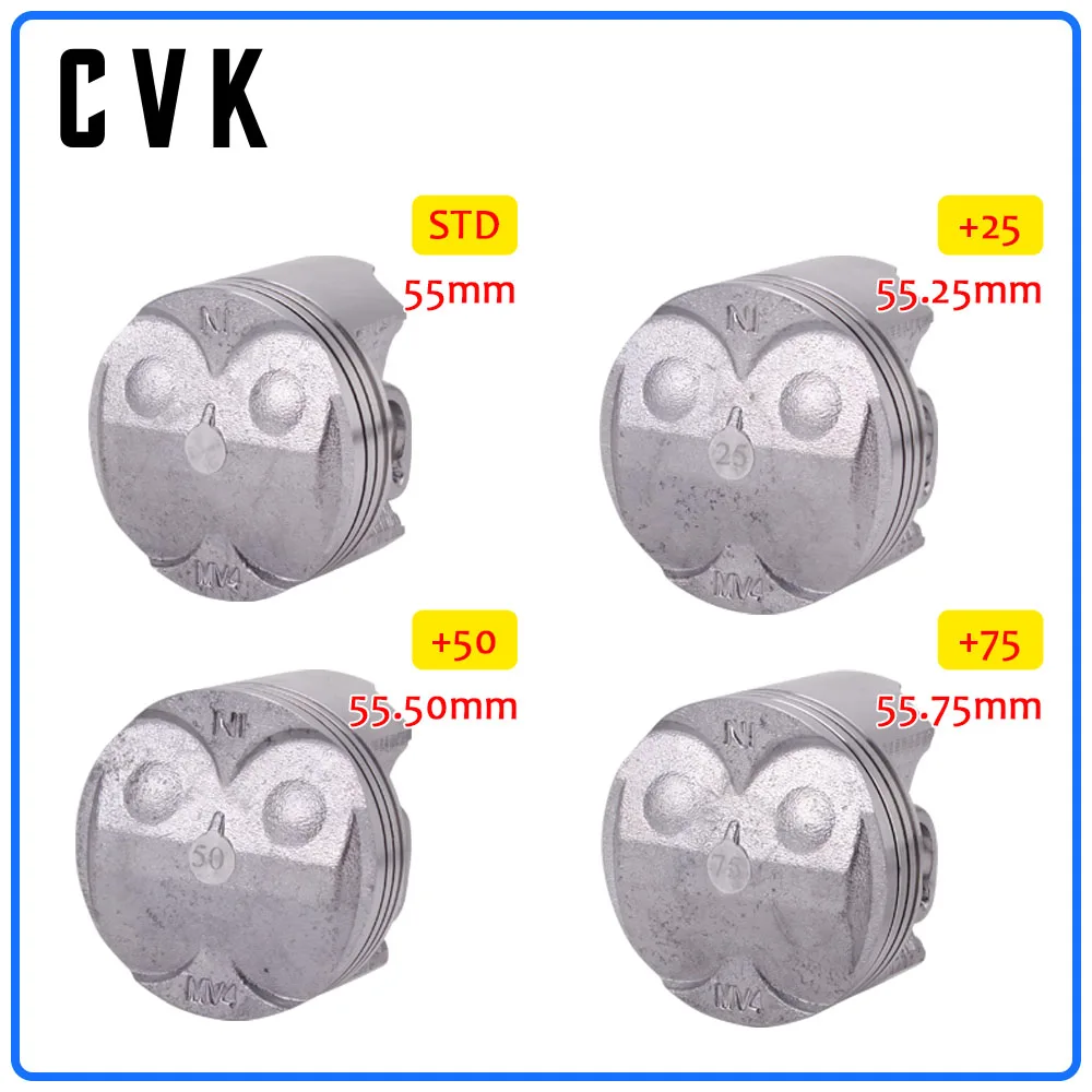 cvk engine part piston rings set std 55mm 255075 cylinder bore size for honda cb400 1992 1998 vfr400 nc30 cb400sf nc31 free global shipping