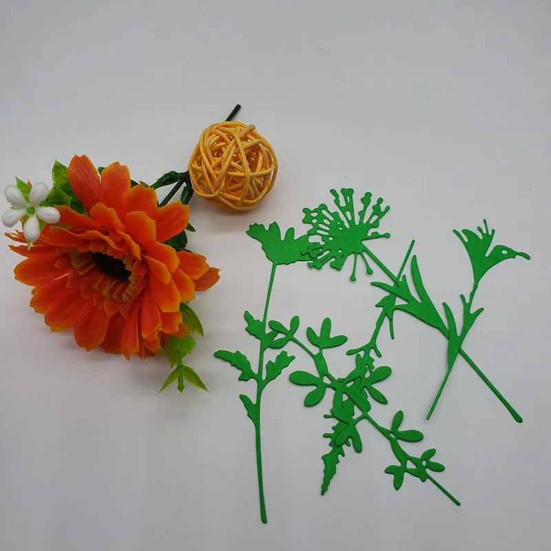 Рамка с цветами из листьев диких цветов металлическая штамповка для бумажные