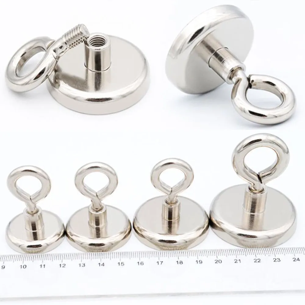 

Magnet Magnetic Hook Salvage Magnets Hooks Pulling Detachable Super Strong Equipments Holder Mounting Powerful Round Sucker