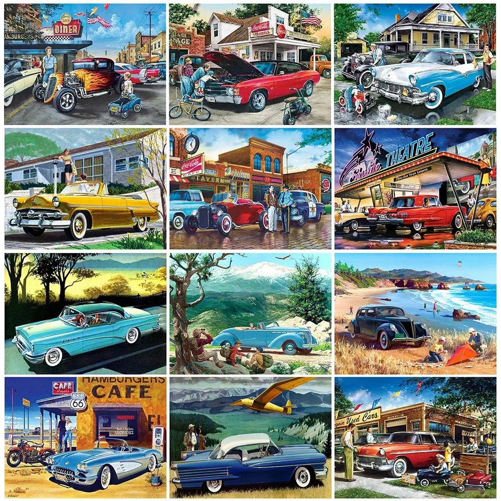 

Алмазная 5D Вышивка, картина квадратной формы с рисунком пейзажа AB, для дома