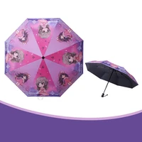 cute cartoon kids umbrella 3d printing creative folding childrens gift rain umbrella for boys girls 8k sunshade umbrella