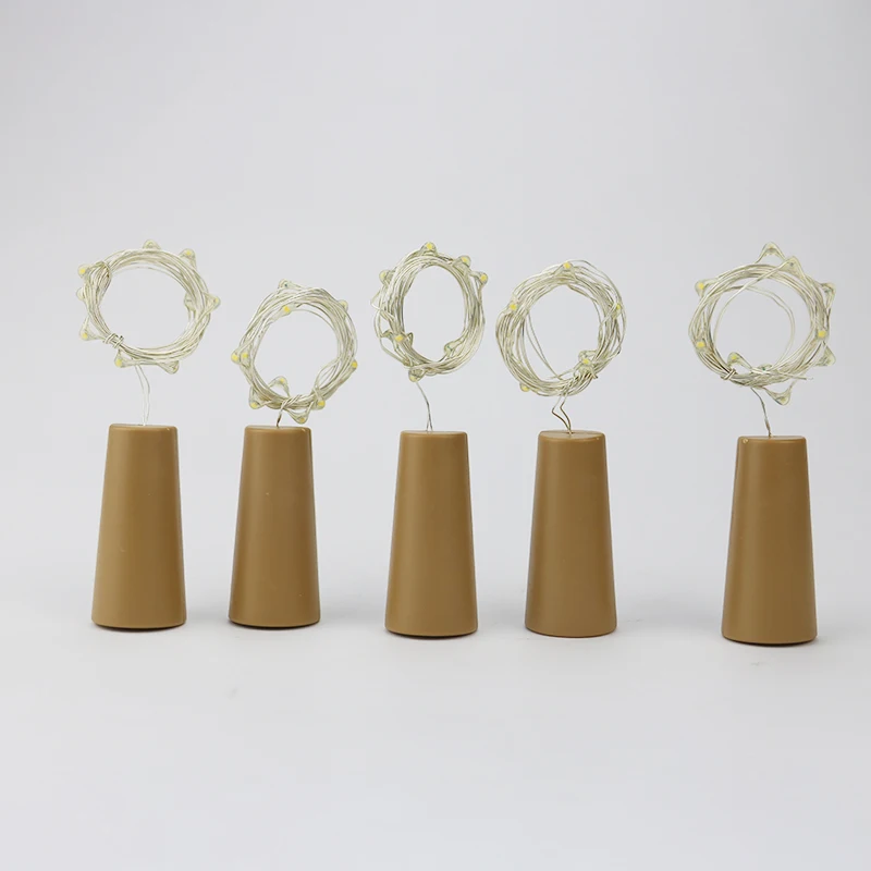

EMDKONI 10 Lights 20 Lights Cork Bottle LED Lights Cork String Lights Birthday Party Wine Cork Light Bar