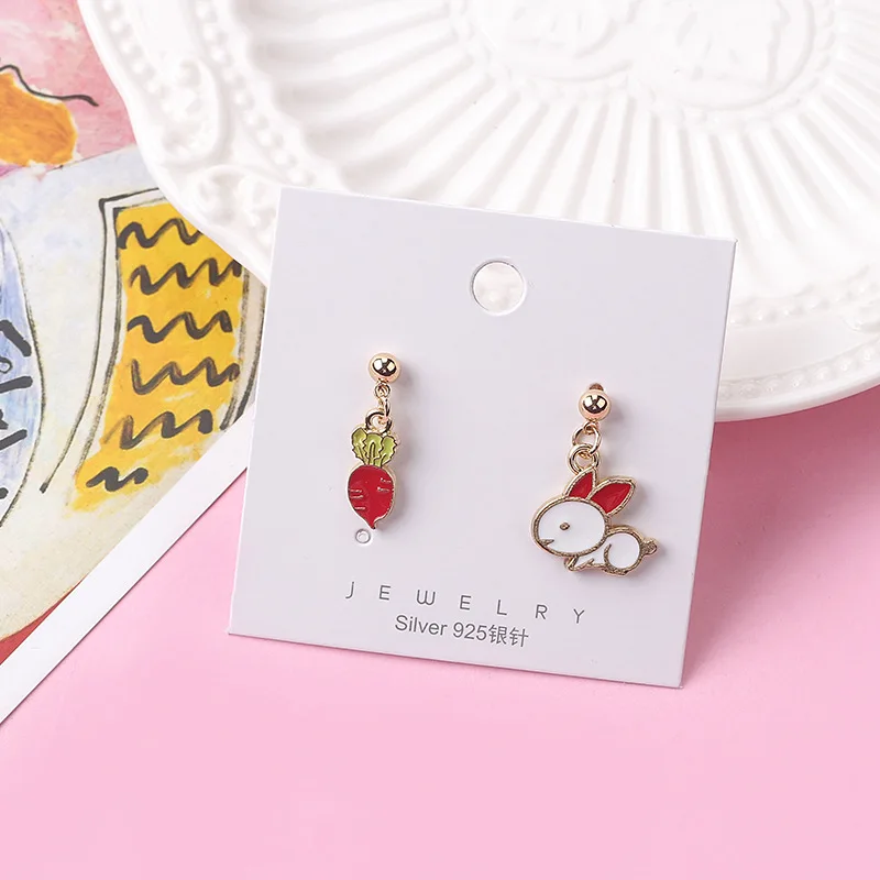 Корейские Мультяшные милые Алиса Банни Серьги в виде единорогов для женщин