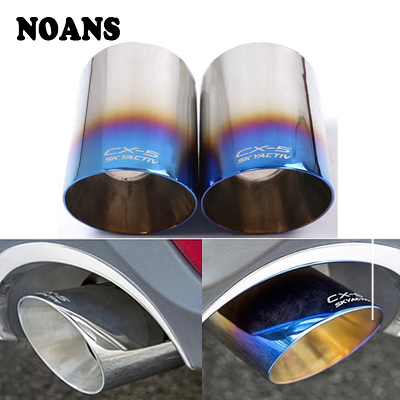 2 шт. Наконечник выхлопной трубы из нержавеющей стали для CX5 CX 5 Mazda CX-5 KF 2018 2019 2012 2013 2014 2015 2016 2017.