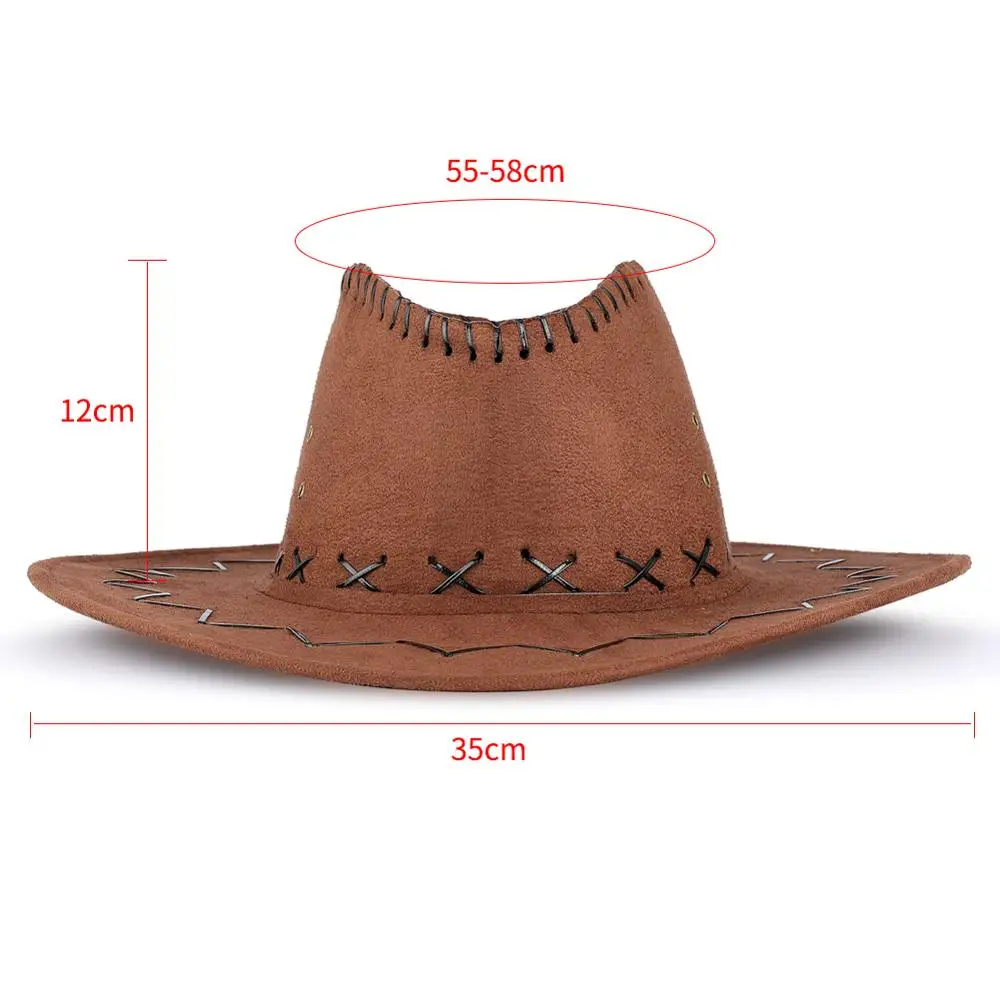 Ковбойская шляпа из кожи для мужчин Джаз Защита от солнца плоский топ шапки