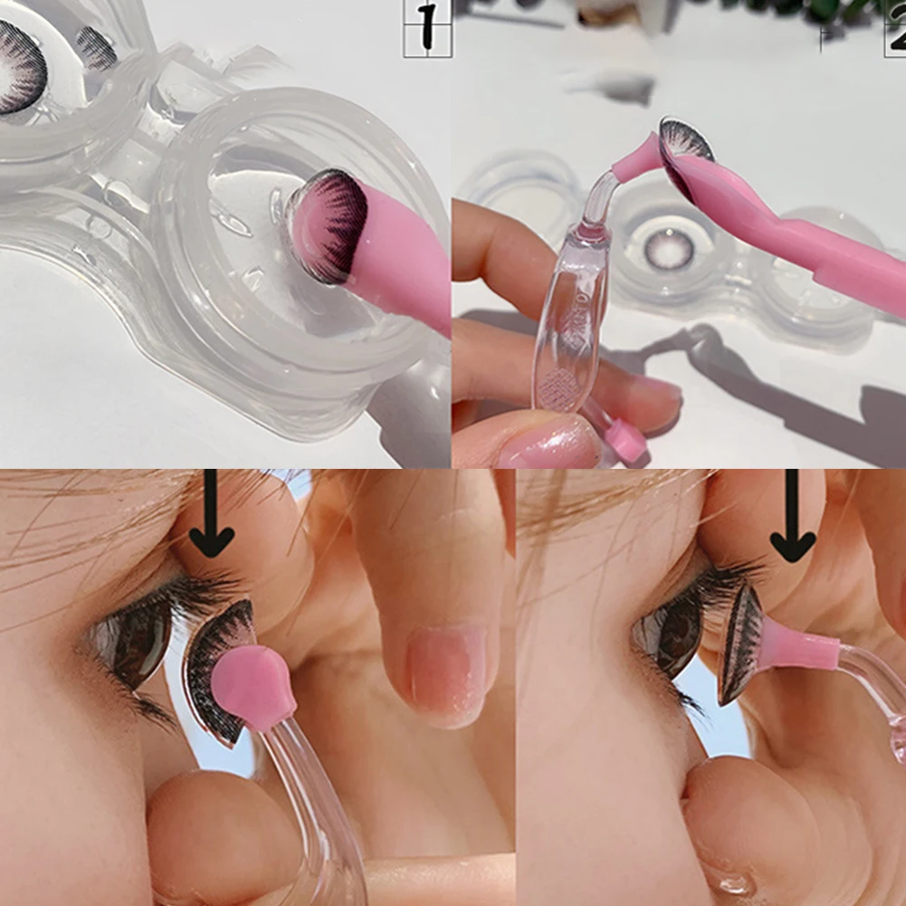 Elasticity Clean Inserter Remover Convenient No Harm Eyes Care Silicone Portable Soft Contact Lens Tool Kit Tweezers Suction
