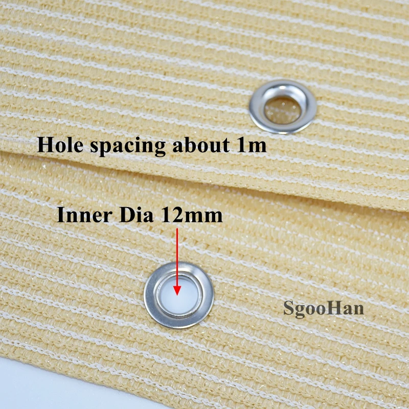 Высококачественная бежевая солнцезащитная сетка из HDPE с защитой от УФ-излучения