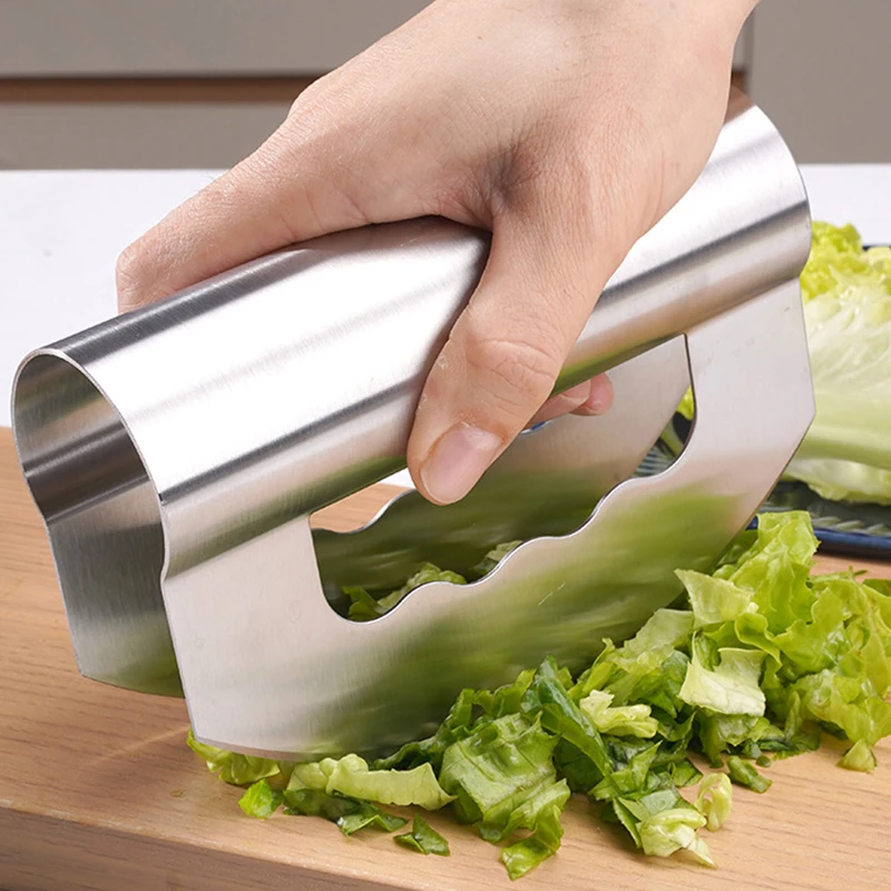 

Измельчитель для салата с защитным покрытием, ножи для нарезки, нож для овощей, измельчитель с двойным лезвием из нержавеющей стали для кухн...