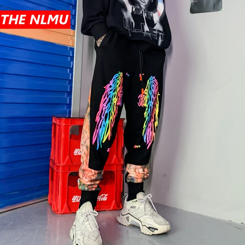 Мужские Светоотражающие тренировочные штаны в стиле хип хоп модель 2020 года