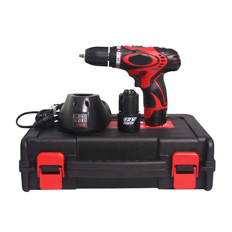 Home Electric screwdriver tool 12v rechargeable-lithium battery DS10BH-LI Hand-Held Electric Drill Power Tools 700 rpm 24N/M