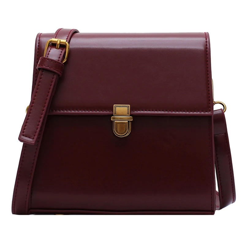 

Simple Style Vintage Leather Crossbody Bags For Women 2019 Lock Luxury Shoulder Messenger Bag Female Travel Handbags and Purses