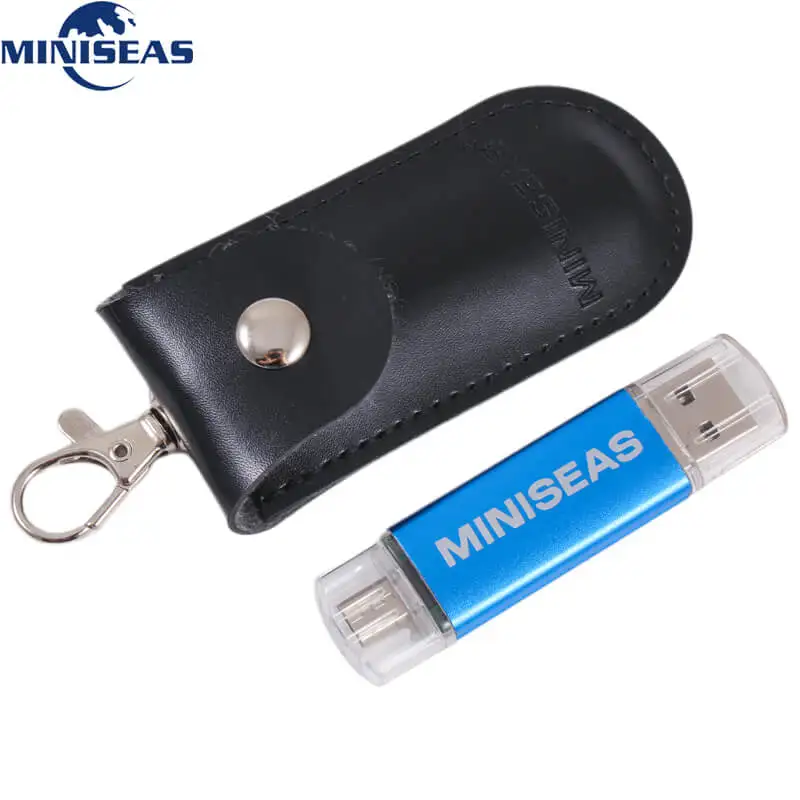 Usb флеш-накопитель металлический 9 цветов OTG телефонный накопитель 8 ГБ 4 ГБ Флешка 64 Гб 32 Гб 16 Гб карта памяти Usb флешка Miniseas - Цвет: Blue with bag