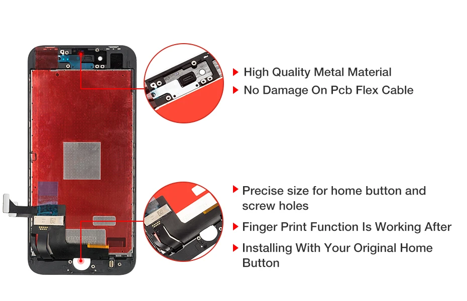 Класс AAA+++ экран для iPhone 8 8 Plus ЖК-дисплей OEM дигитайзер сборка Замена с 3D сенсорной гарантией объектив Pantalla