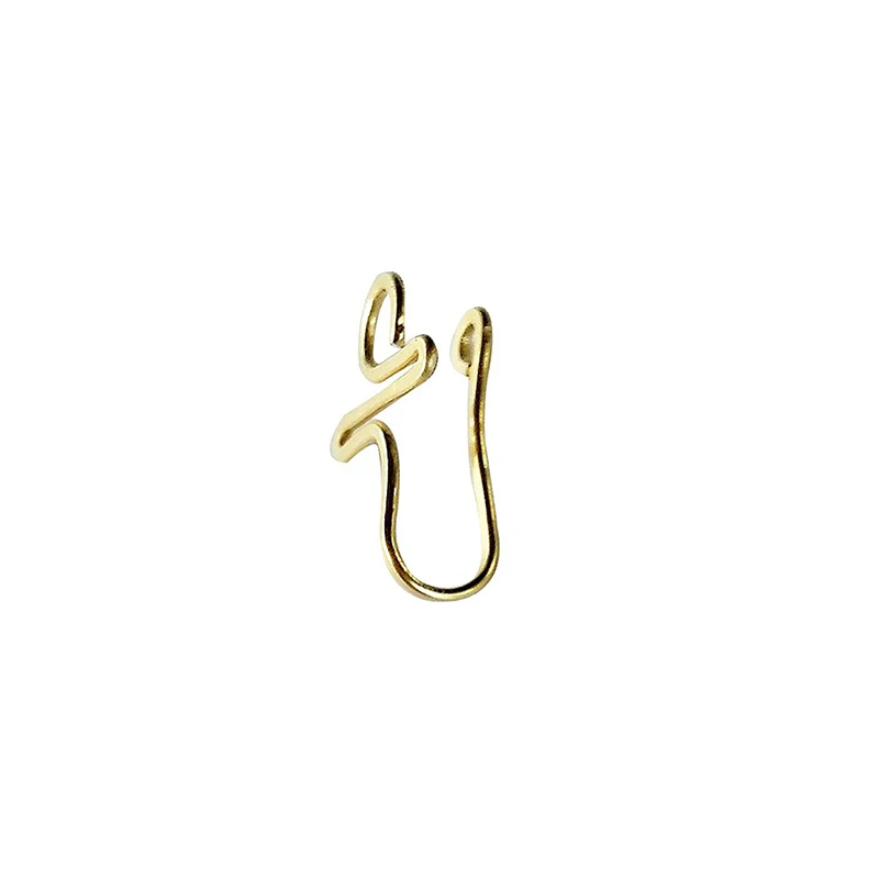 

Punk Nose Ring Copper Wire Spiral Fake Piercing Nose Ring Hiphop Gold Silver Nose Ring Ear Clip Cuff Geometric Nose Ring Jewelry