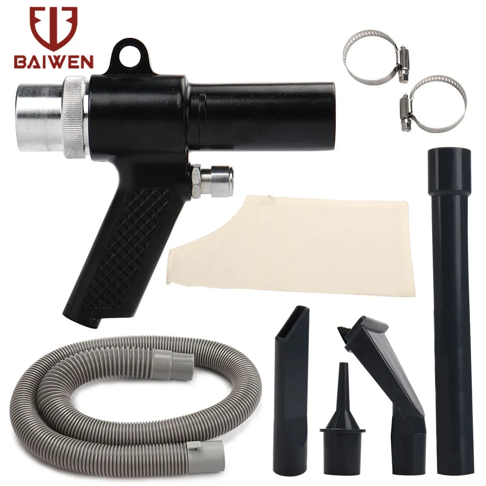 Air Vacuum Dust Suction Blow Guns Pistol Type Air Wonder Guns Kit Pneumatic Cleaning Tool