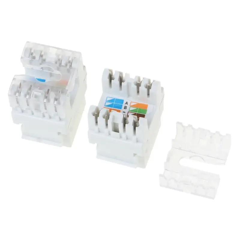 Сетевой модуль UTP CAT6A 2 шт. информационный разъем RJ45 Соединительный Кабель адаптер
