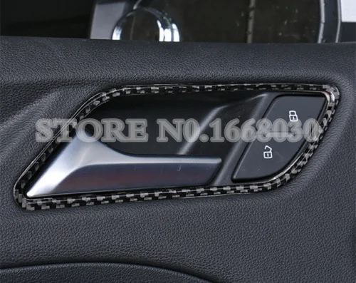 4 шт. накладки на дверную ручку автомобиля из углеродного волокна для Audi A3 S3 2014-2019 |