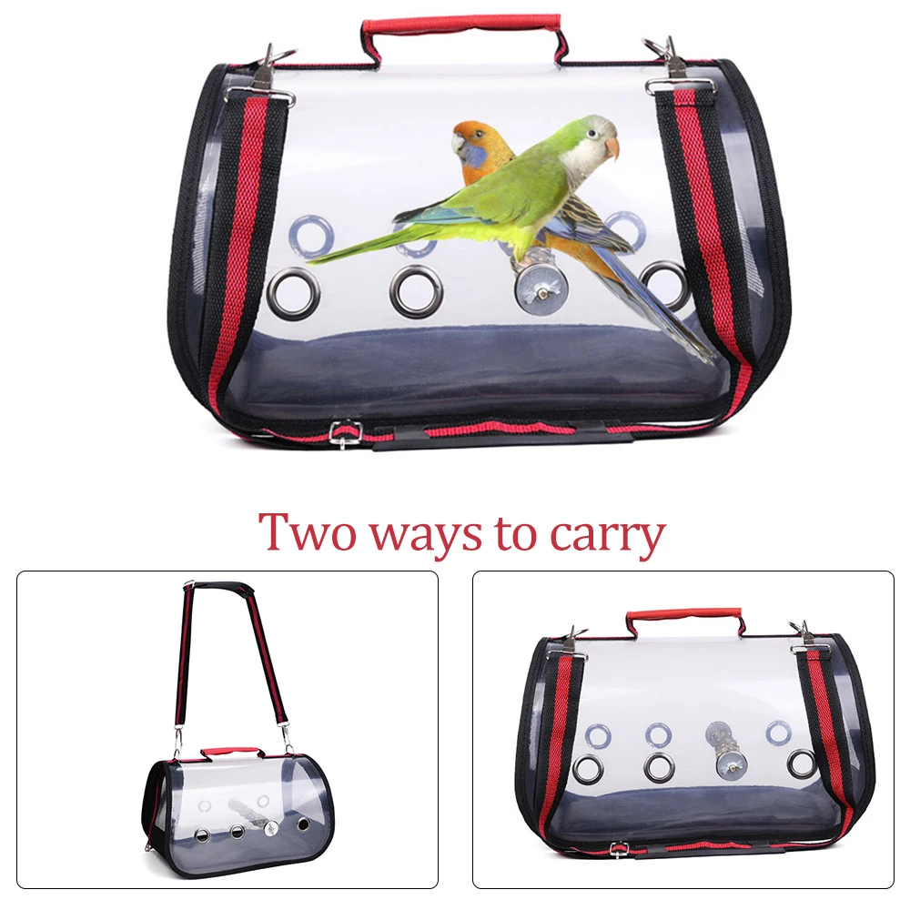 Уличная переноска для птиц портативная прозрачная дышащая сумка попугаев со