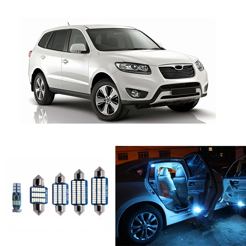 13 шт. Fastoon интерьер светильник T10 ошибок светодиодный для Hyundai Santa Fe 2007 2012