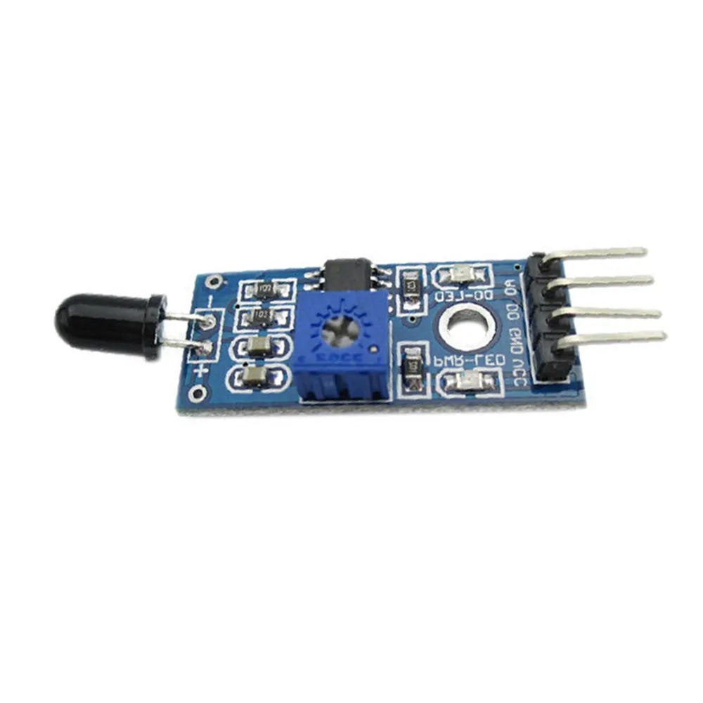 LM393 4 Pin ИК модуль датчика обнаружения пламени детектор огня инфракрасный