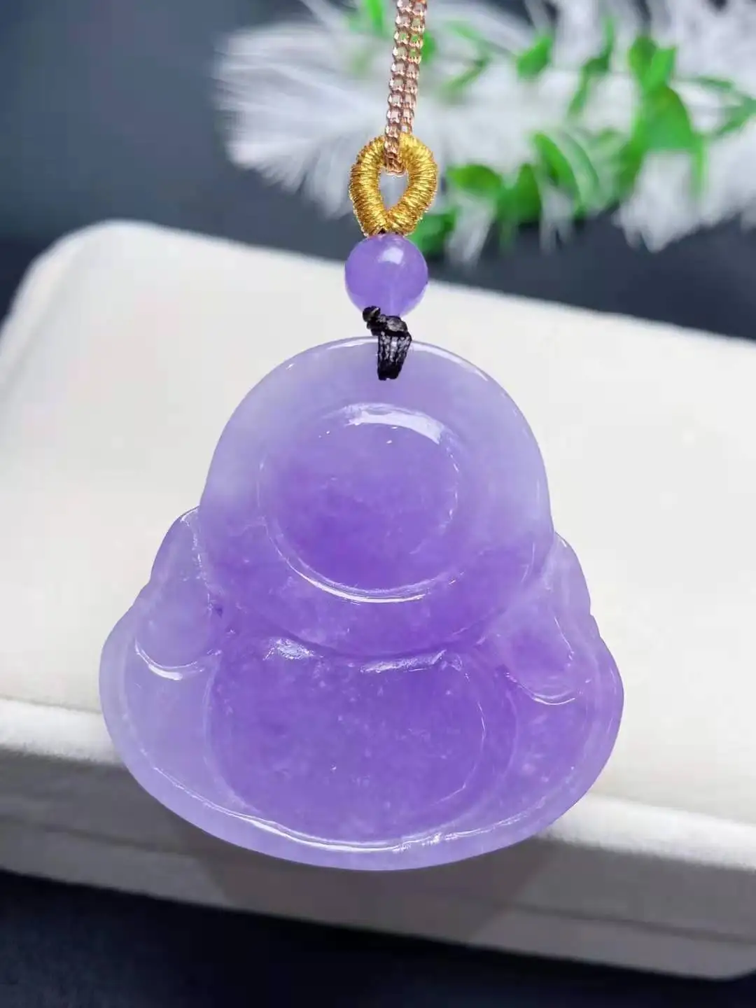 Natural jade A HandCarved violet Buddha jadeite pendant necklace pendants jewelry necklaces women men | Украшения и аксессуары