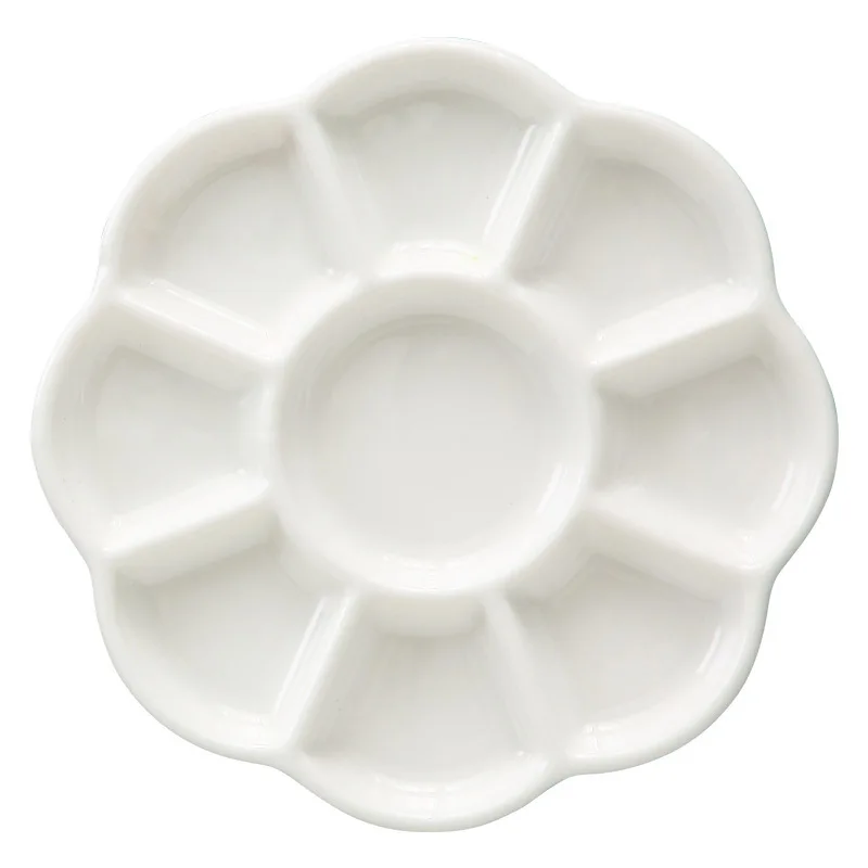 Керамическая палитра многослойная Акварельная живопись белая фарфоровая товары