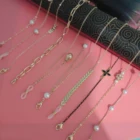 Цепочка для солнцезащитных очков женская, модный аксессуар для очков, цепочка золотого цвета, подарок для девушек и женщин, 2021